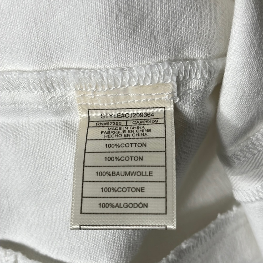 White A-Line Mini Skirt Tie Front Casual - Picture 6 of 9